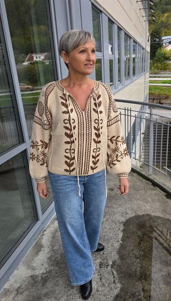 TILIA  KNIT (RM6017) ONE SIZE - Beige w/brown