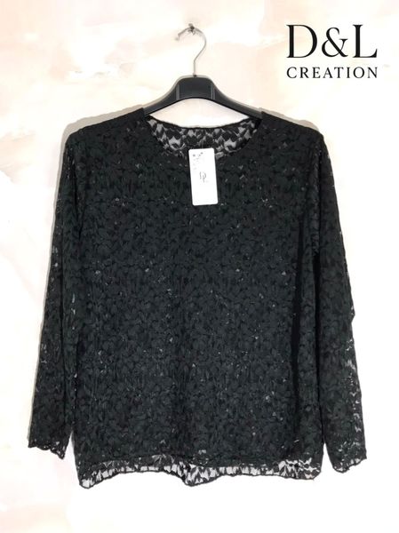 YLVA LACE TOP ( dl007 ) - black