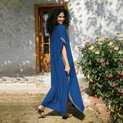 Hovedbilde Meknes Kaftan – Blue & Gold 