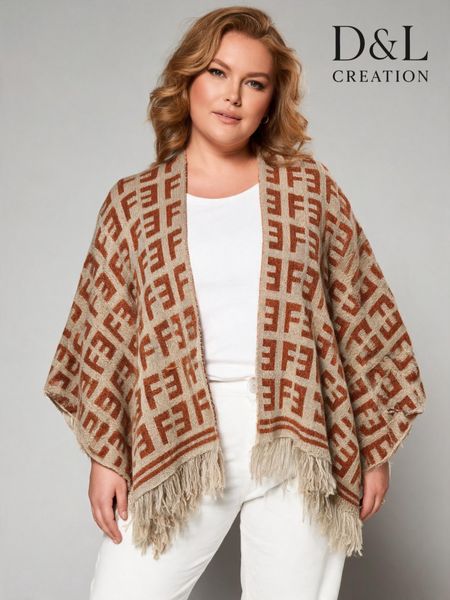 ROXANA PONCHO SCARF ( dl1902 ) - korall