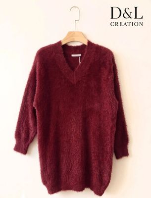 Hovedbilde NORA SOFT KNIT DRESS ( dvc9013 ) - burgundy