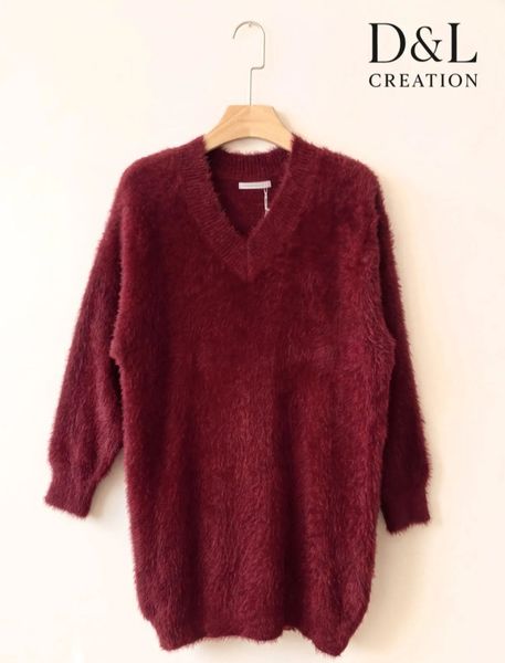 NORA SOFT KNIT DRESS ( dvc9013 ) - burgundy