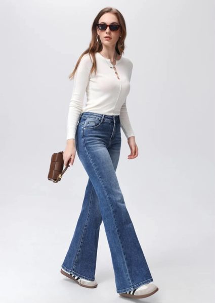 SARAFINA BOOTCUT JEANS (ST1089-2) - Light blue