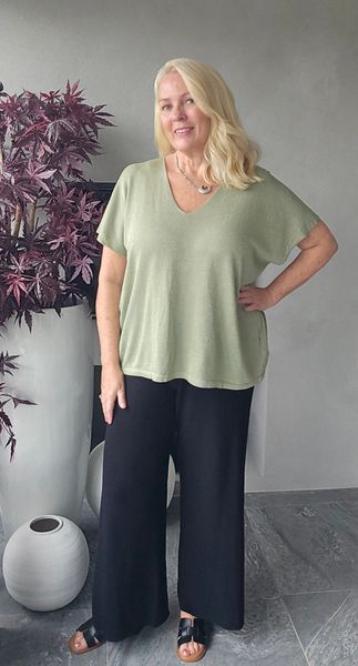 SOLENA LUREX TOP ( dp13030 ) - kaki