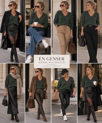 Hovedbilde TALIA V-NECK KNIT (NY9185) - Kaki - CA.19 SEPT ...
