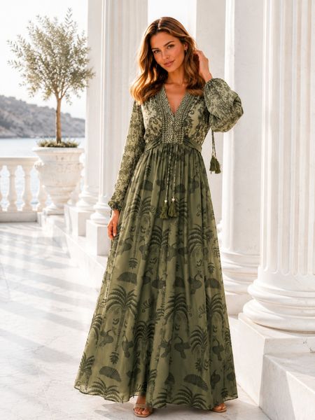 GABRIELLA DRESS –  dusty olive - ca. 10 september levering