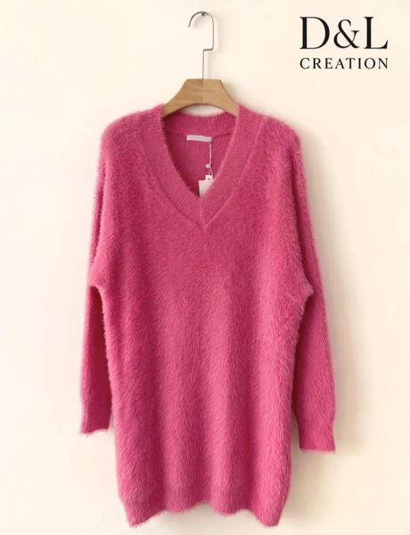 NORA SOFT KNIT DRESS ( dvc9013 ) - fuchsia