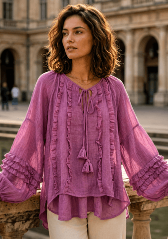 Hovedbilde ROSALINE BLOUSE (G002) ONE SIZE - Fuschia - ca ...