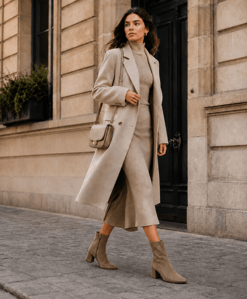 ELIA SUEDE BOOTS (A25788-3) - Khaki ( beige )