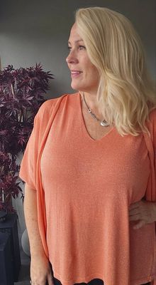 Hovedbilde SOLENA LUREX TOP ( dp13030 ) - orange