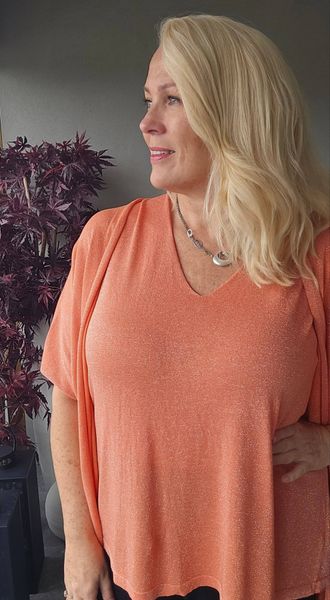 SOLENA LUREX TOP ( dp13030 ) - orange