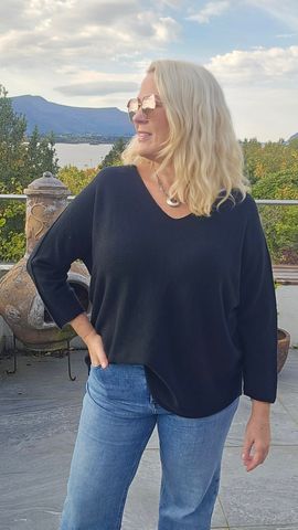 Hovedbilde TESSA V-NECK KNIT ( ny8213 ) - black