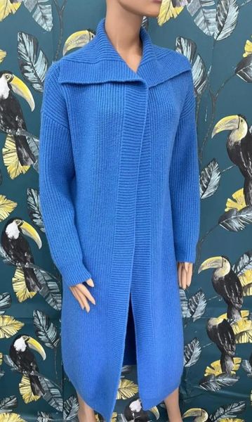 LUZABELLE LONG CARDIGAN ( 2256 ) - blue - ca.20 august levering