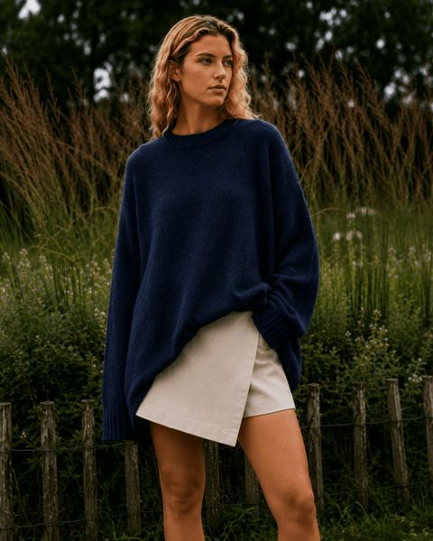 Mauve Knit (RM5027) ONE SIZE -  Dark Blue - ca 25. august levering