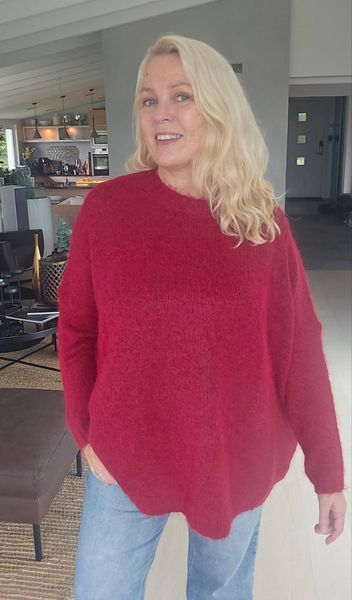 Mauve Knit (RM5027) ONE SIZE -  Red 