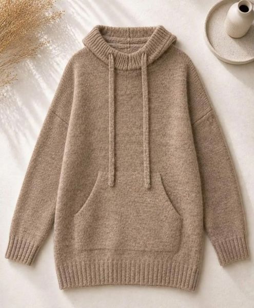 SELIA HOODED KNIT  (1196-2069) - Camel