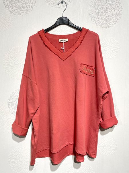 AMORE LOUNGE TOP - coral -