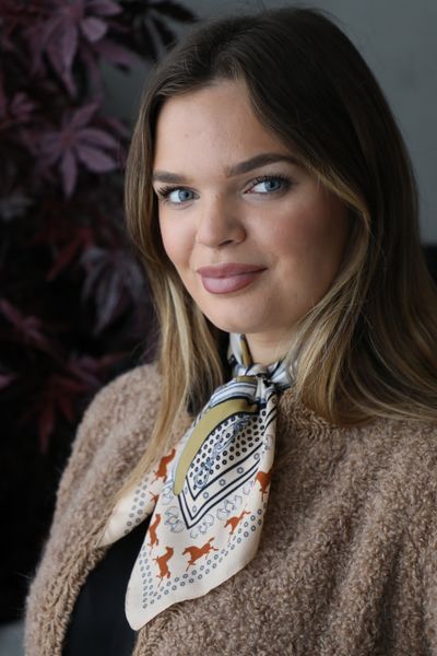 THALIA SCARF byANEA - gul / beige