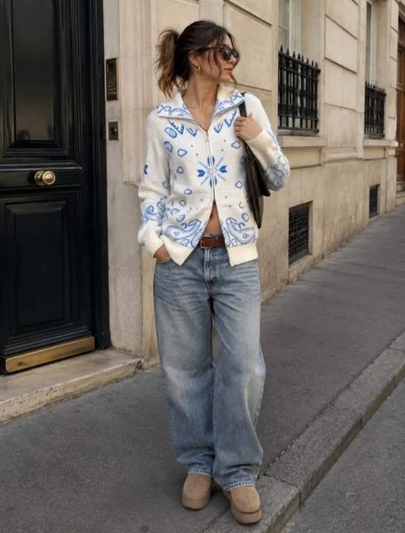 TINDRA CARDIGAN ( lu2530-2006 ) - white blue - levering ca. 16 okt