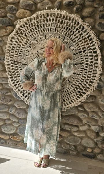 Cielle IW Long Dress -Green Illuminating Florals 