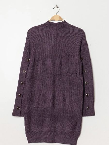 DAKOTA KNIT DRESS - Purple - (2330-3422) - LEVERING CA. 25 august