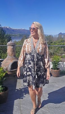 Hovedbilde GABRIELLA SHORT DRESS - gold / black - ca.1 juni ...